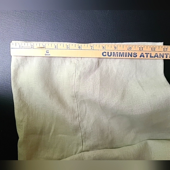 Daniel Bishop Shorts Men's 38 Tan 100% Linen Flat Front Stay Tucked Waistband - Picture 7 of 9